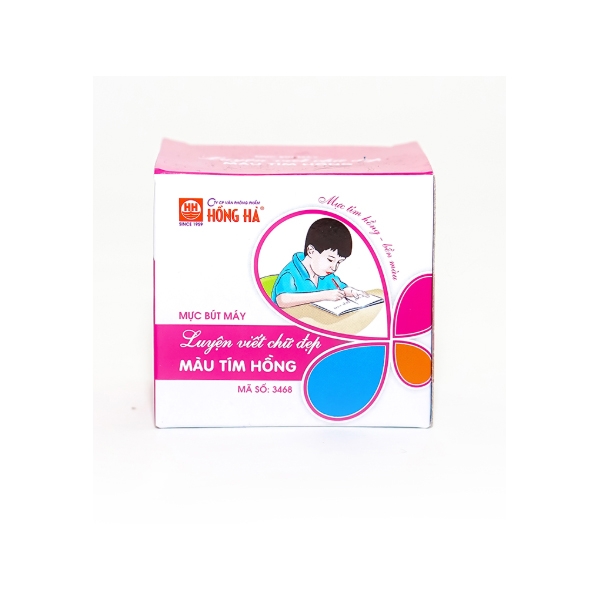 Mực Lọ Hồng Hà 3468 - Màu Tím Hồng