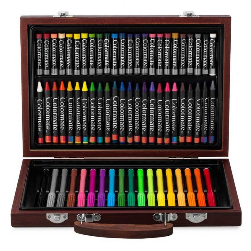 Bộ Màu Vẽ Đa Năng Colormate MS, M-67W Hộp Gỗ