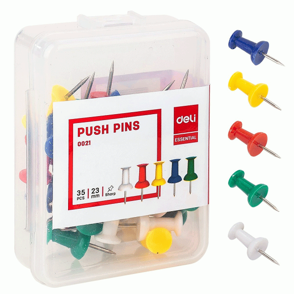 Ghim Mũ 0021 DELI Nhựa Màu