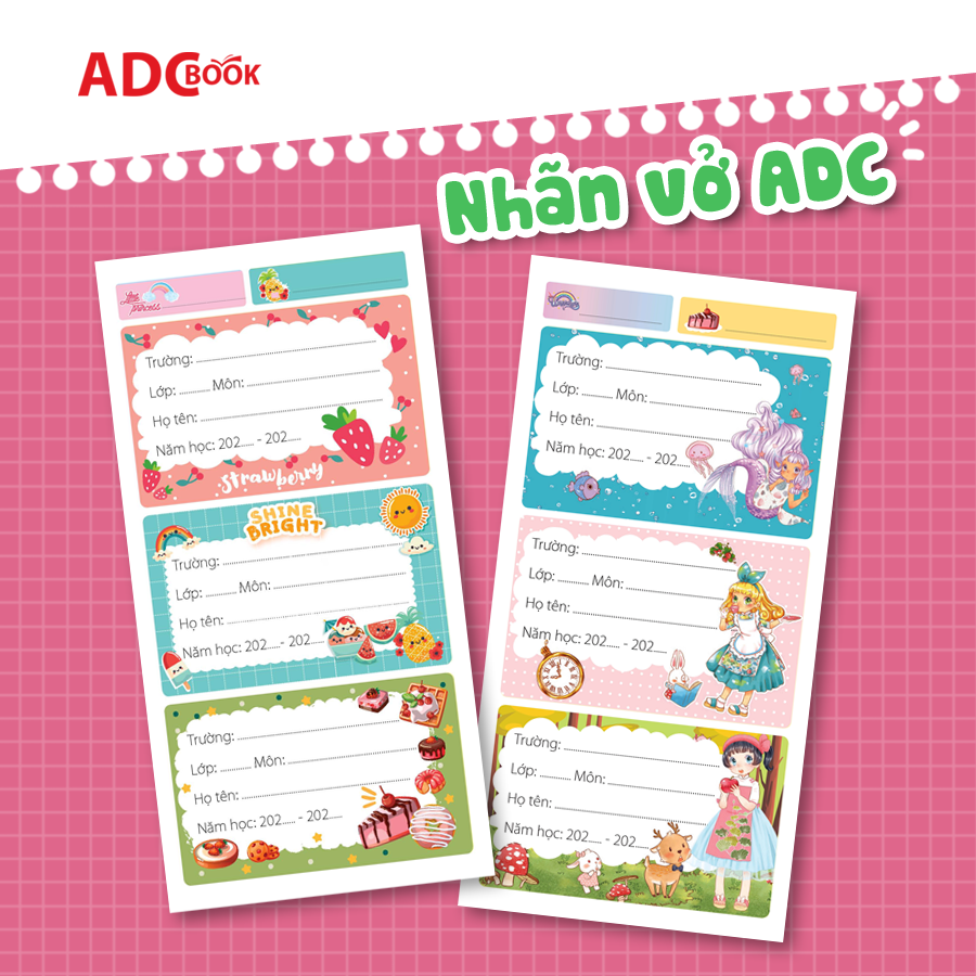 Nhãn Vở ADC BG-01 (12c/tập)