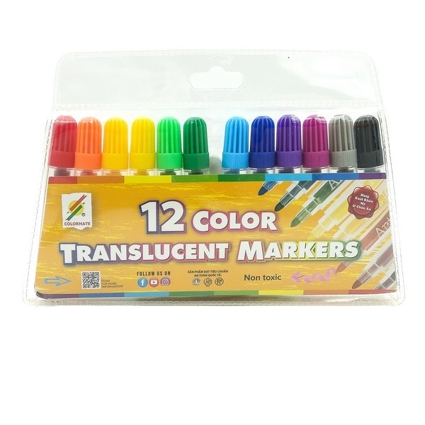 Túi Nhựa 12 Bút Lông Thân Mập ColorMate