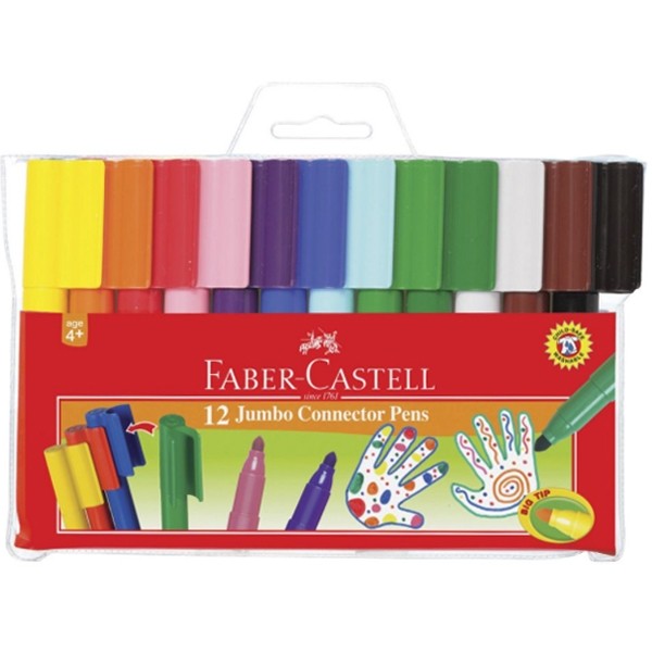 Bút Lông Màu Connector Jumbo Faber-Castell 12 Màu