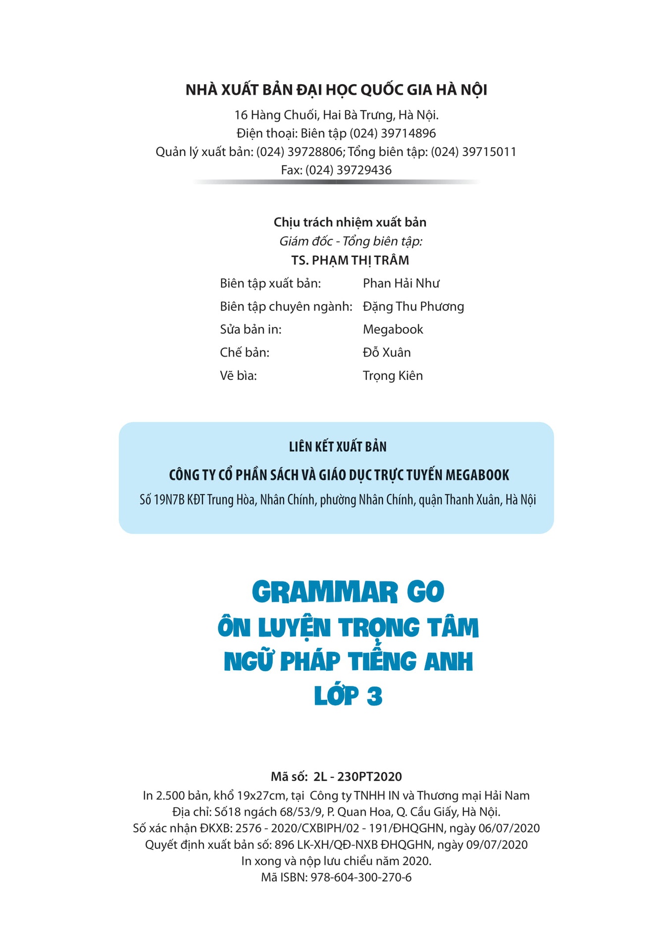 Grammar Go Ôn Luyện Trọng Tâm Ngữ Pháp Tiếng Anh Lớp 3