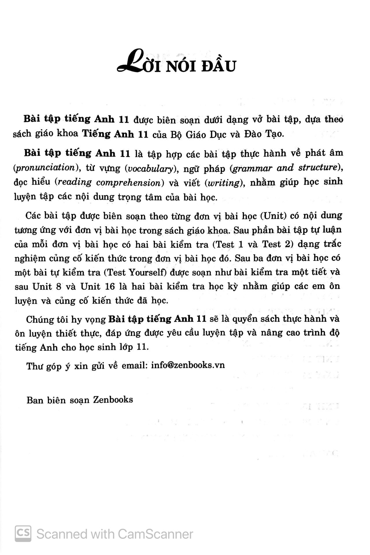 Bài Tập Tiếng Anh 11 (Có Đáp Án)