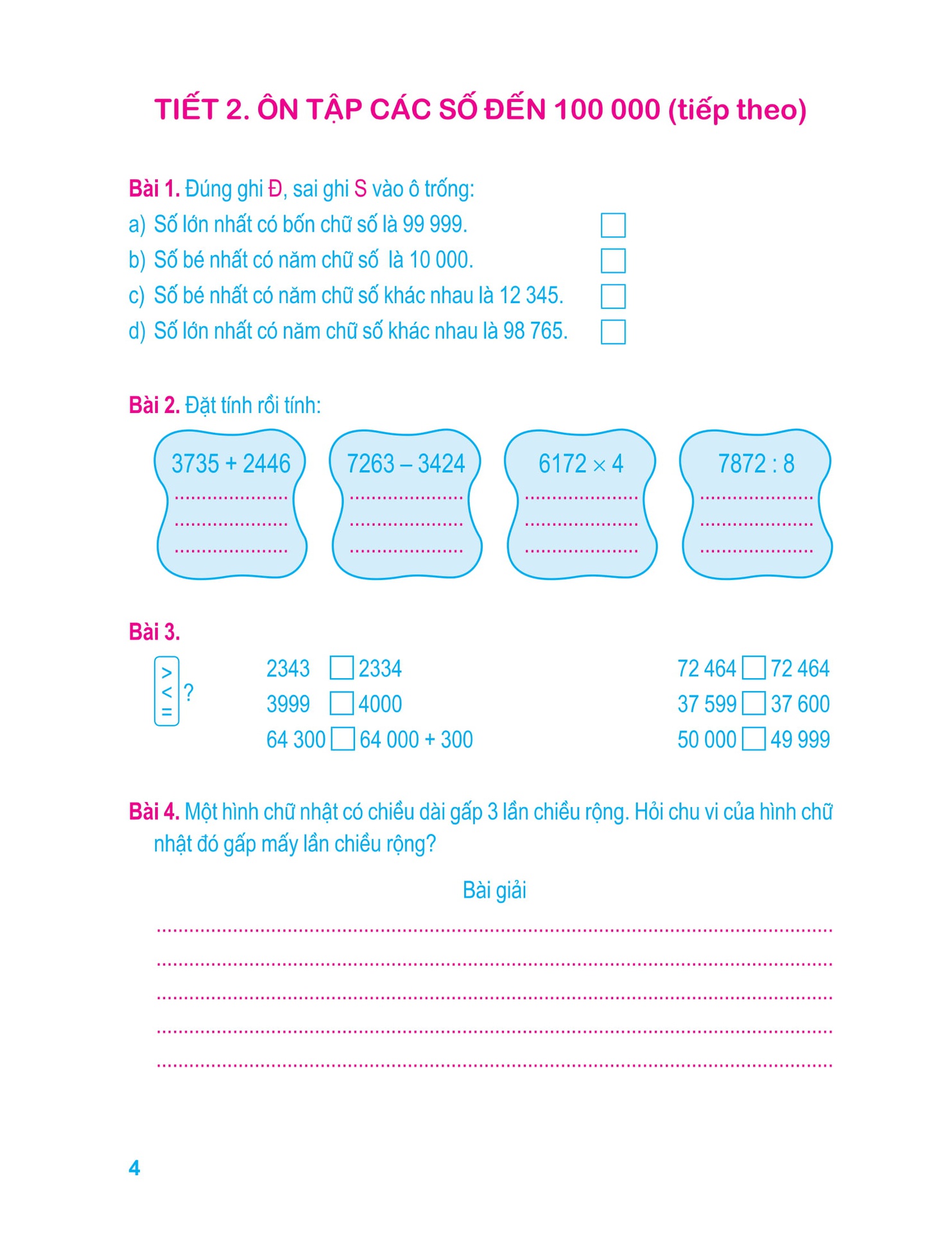 Vở Bài Tập Toán Nâng Cao 4 - Quyển 1 (Tái Bản 2019)