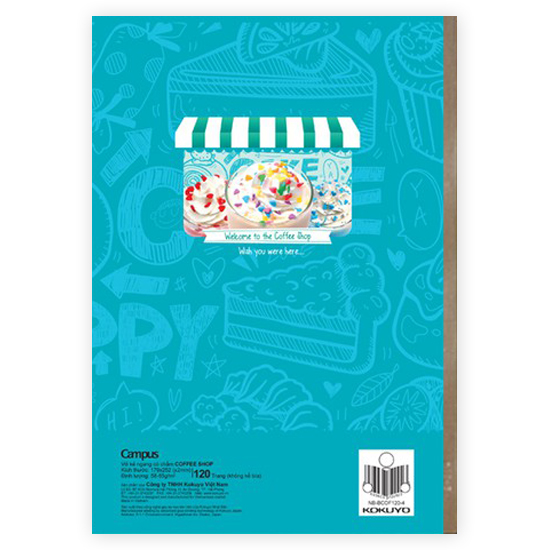 Vở Kẻ Ngang Có Chấm Campus Coffee Shop 120 Trang