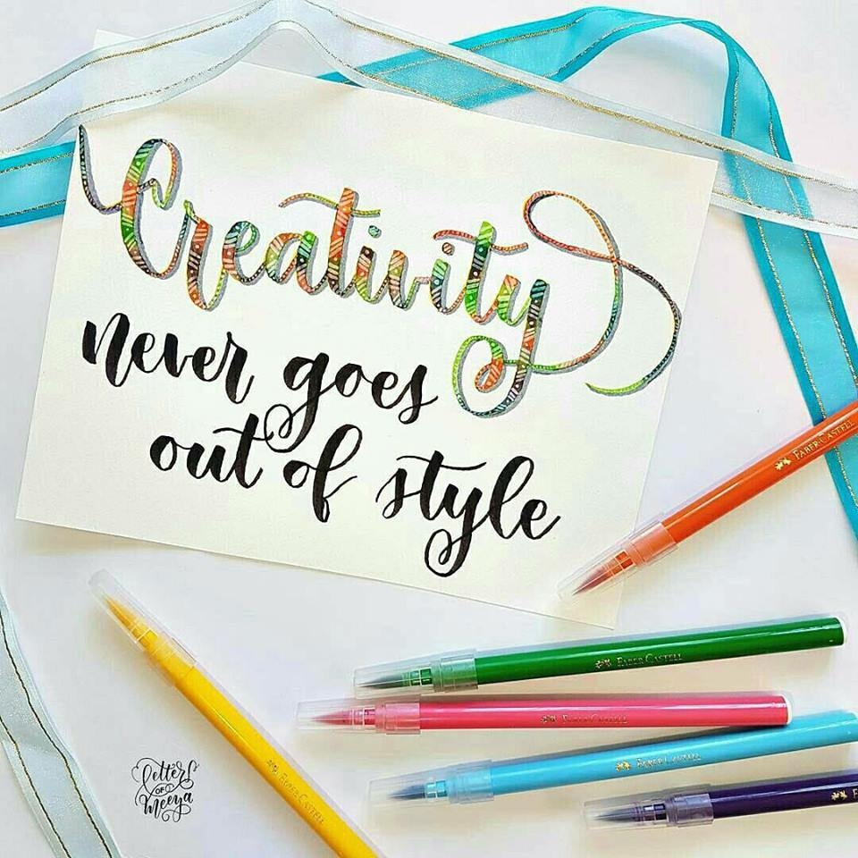 Bút Thư Pháp CALLIGRAPHY Đầu Cọ Faber-Castell 551512 (12 Màu/hộp)