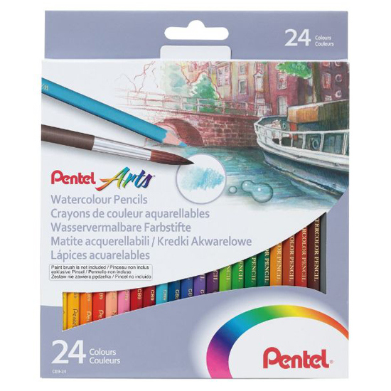 Bút Chì Màu Pentel 24 Màu CB9-24