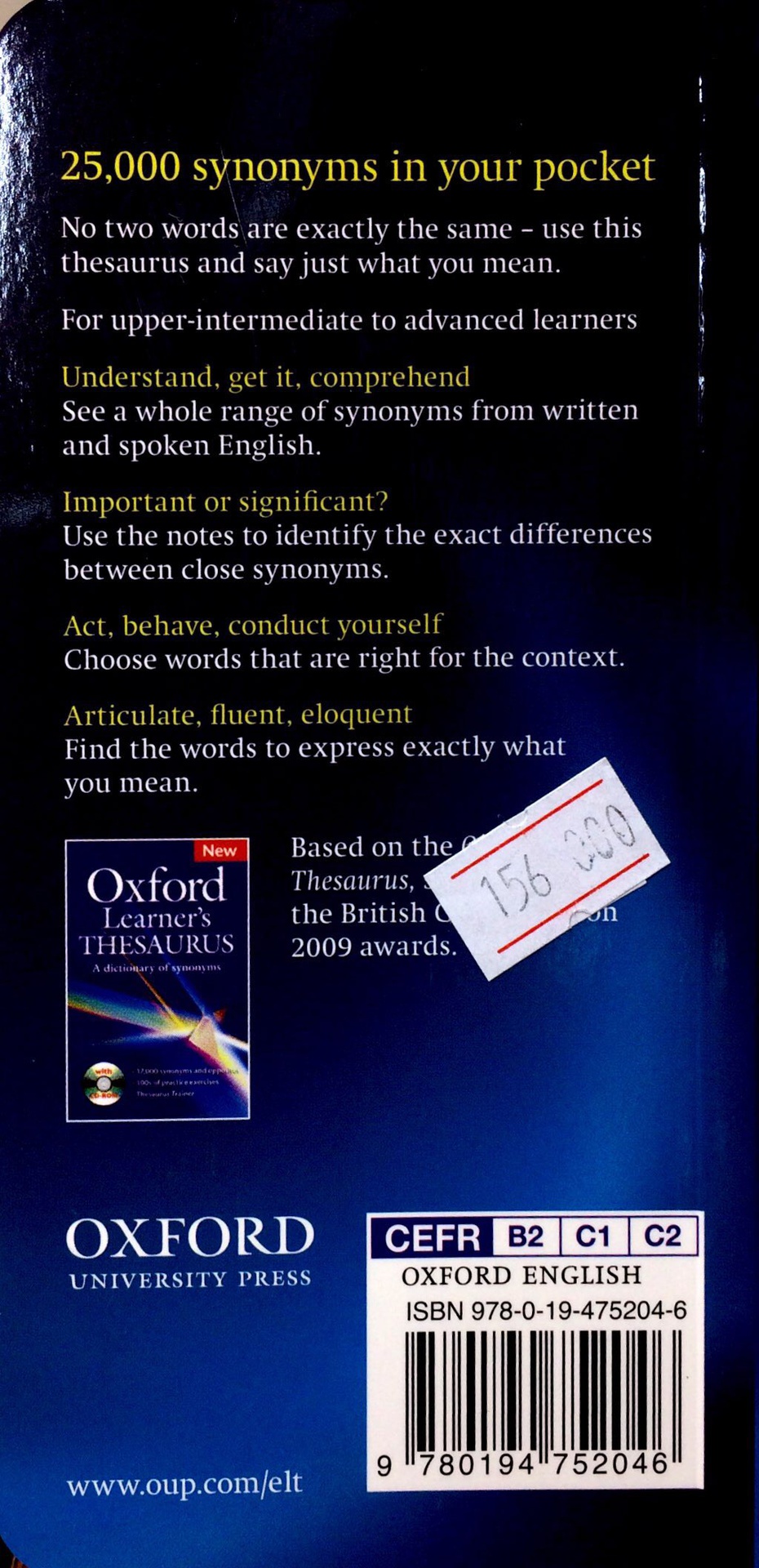 Oxford Learner’s Pocket Thesaurus Paperback