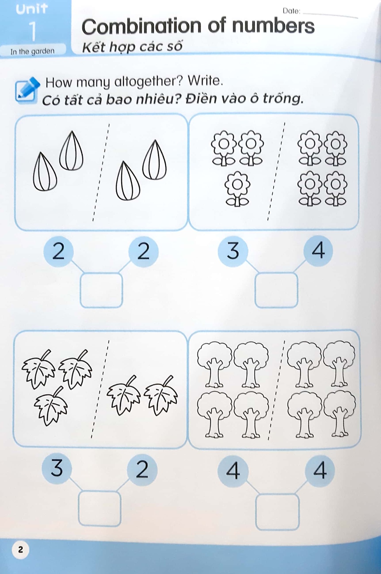 Toán Song Ngữ Tiền Tiểu Học 4 - Activity Book (Sách Luyện Tập)