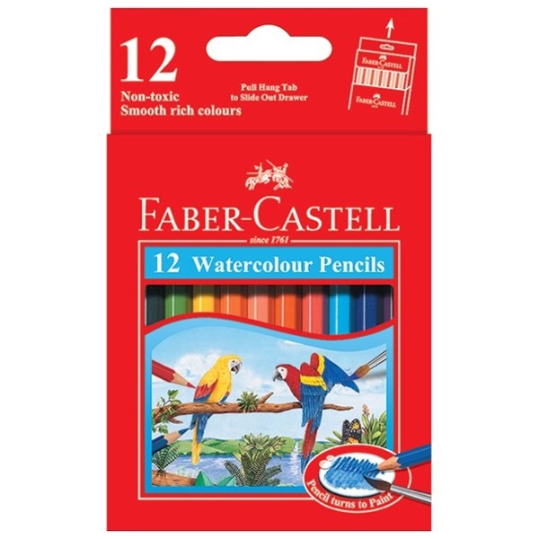 Bút Chì Màu Nước Parrot Faber Castell 12 Màu Ngắn