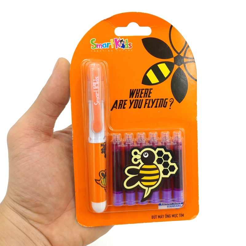 Combo Bút và 6 Ống Mực Tím Rời Smart Kids SK-CFP001
