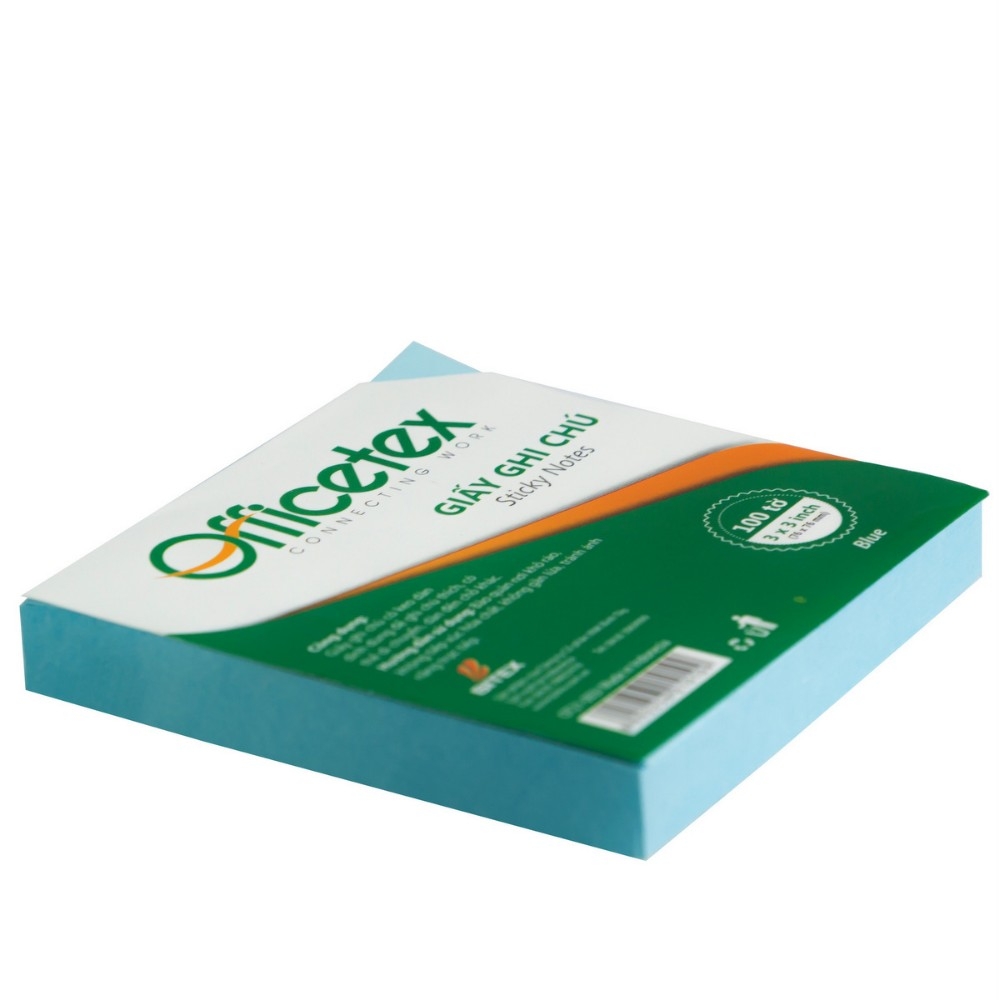 Giấy Note Officetex 3x3 - Màu Xanh Dương