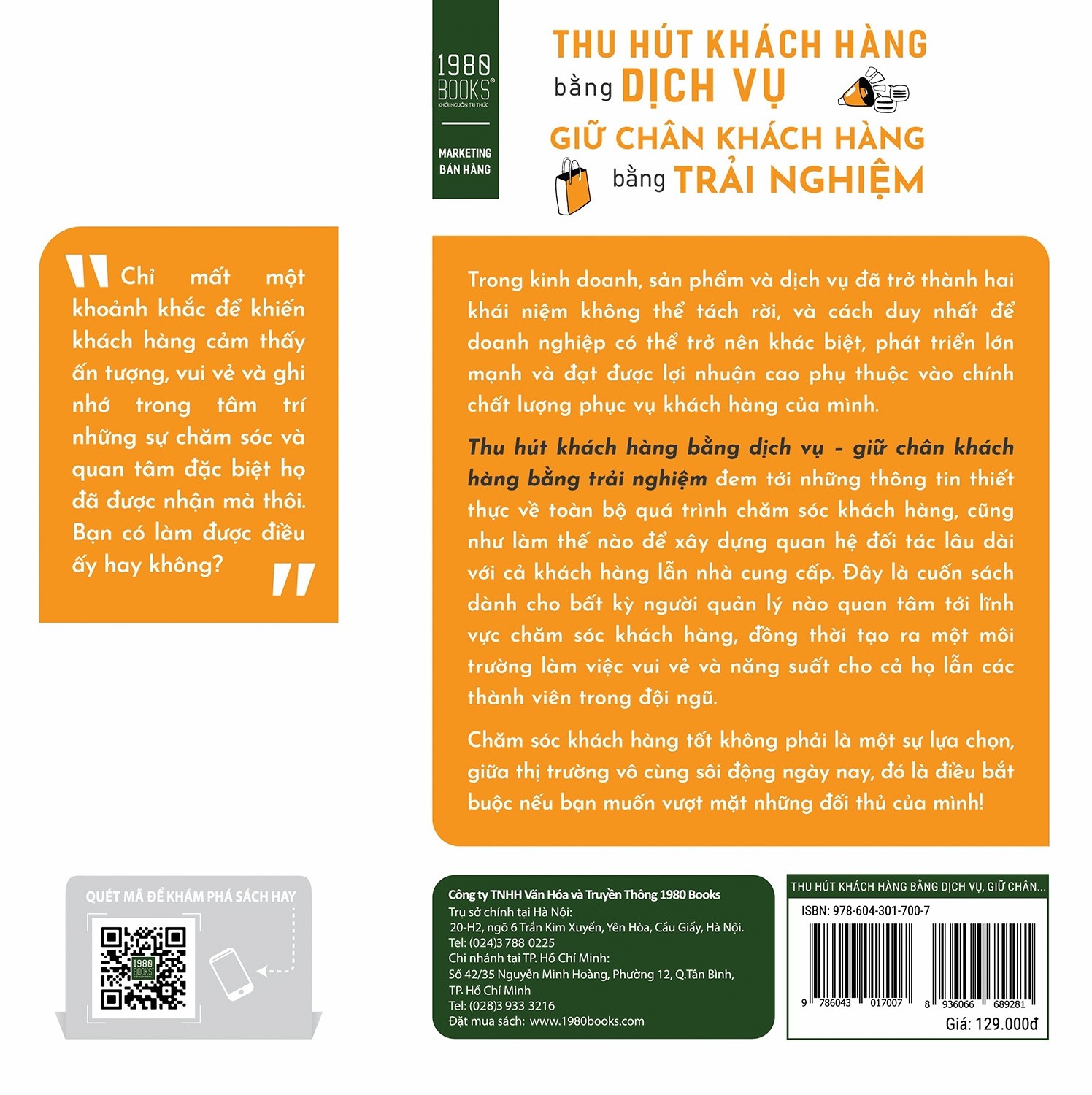 Thu Hút Khách Hàng Bằng Dịch Vụ, Giữ Chân Khách Hàng Bằng Trải Nghiệm