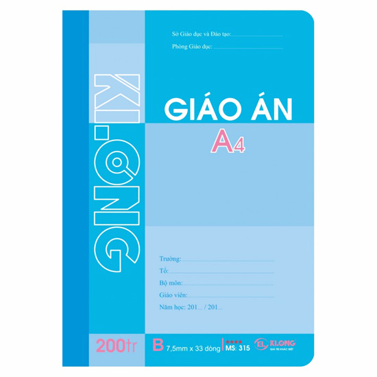 Sổ Giáo Án A4 K.Long 200 Trang 315