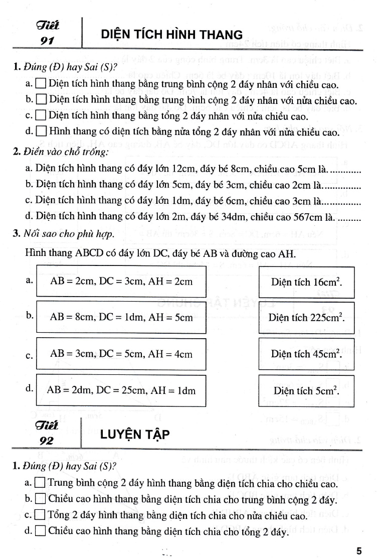 Bài Tập Trắc Nghiệm Hay Và Khó Toán Lớp 5 Tập 2