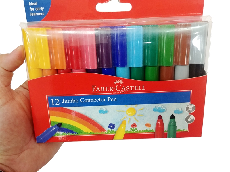 Bút Lông Màu Connector Jumbo Faber-Castell 12 Màu