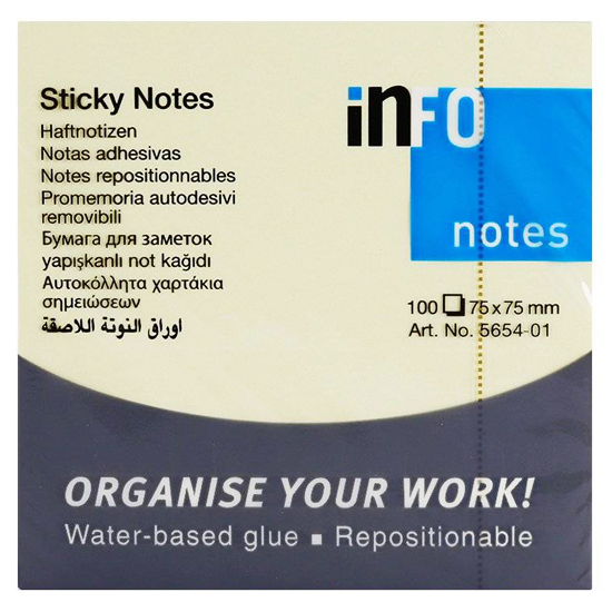 Giấy Note 75 x 75mm Info 5654-01