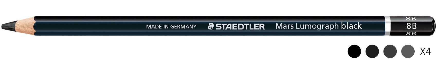 Bút Chì Gỗ Staedtler Thân Đen 100B-8B