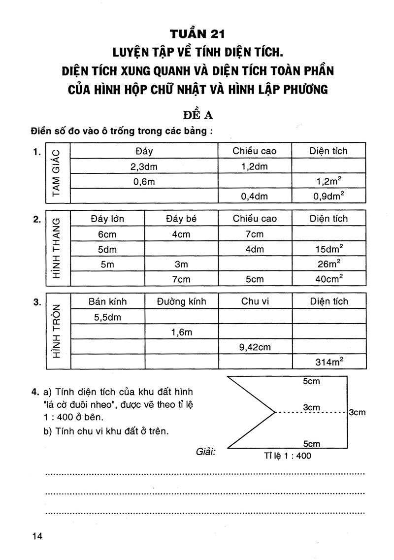Bài Tập Nâng Cao Toán 5 - Tập 2 (Dạng Vở Thực Hành)