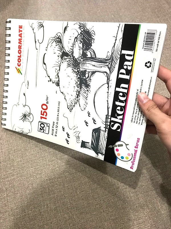 Tập Giấy Vẽ A4 Sketch Pad 30 Tờ Colormate ARTIST-SP