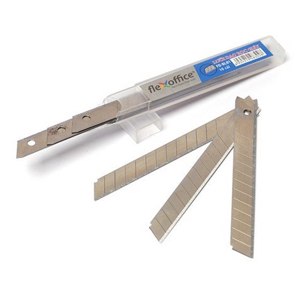 Lưỡi Dao Rọc Giấy Flexoffice FO-BL01 9mm (10c/hộp)
