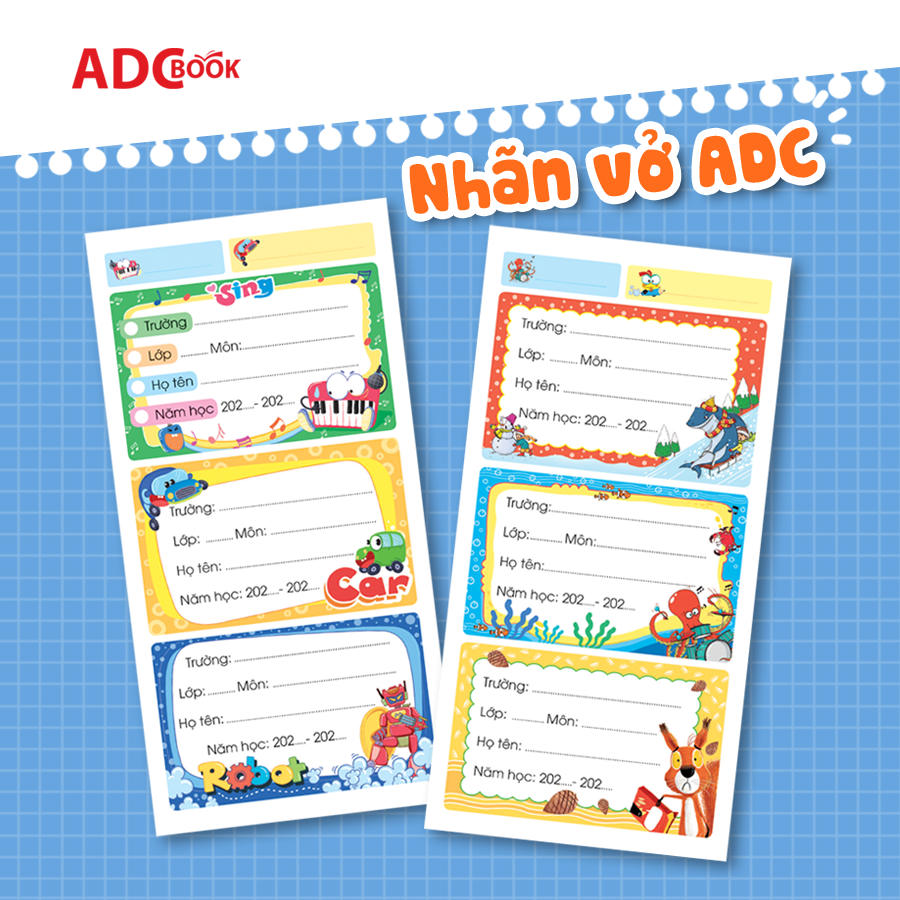 Nhãn Vở ADC BT-01 (12c/tập)