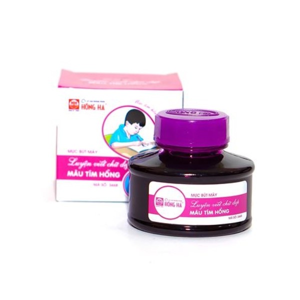 Mực Lọ Hồng Hà 3468 - Màu Tím Hồng