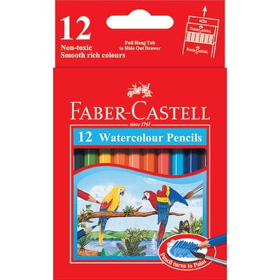 Bút Chì Màu Nước Parrot Faber Castell 12 Màu Ngắn