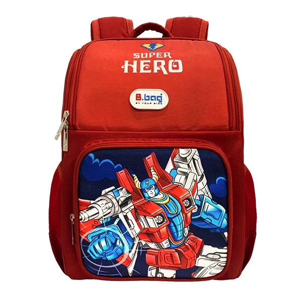 Ba Lô Cấp 1 Chống Gù Bitex B.Bag - Adventure Box Super Hero - Màu Đỏ - B-12-114