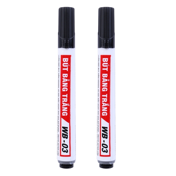 Vỉ 2 Bút Lông Bảng Thiên Long WB-03 - Mực Đen