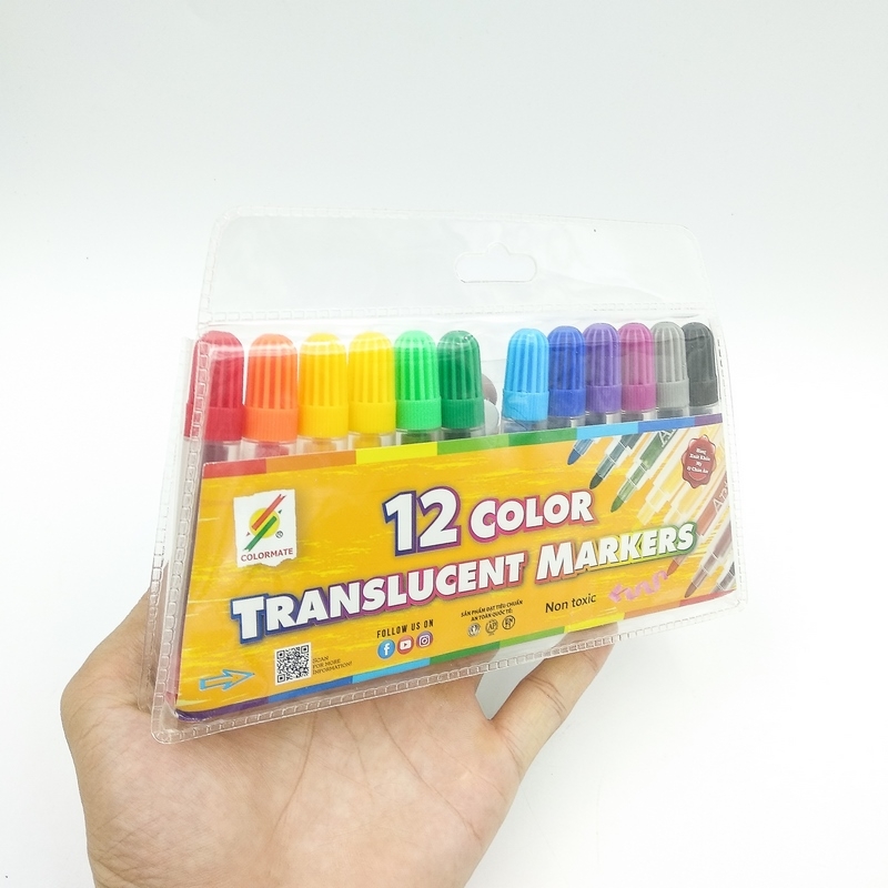 Túi Nhựa 12 Bút Lông Thân Mập ColorMate