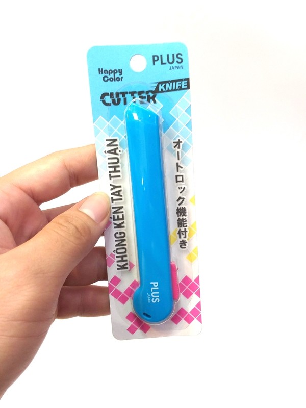 Dao Rọc Giấy Plus-35-V132 - Màu Xanh Dương