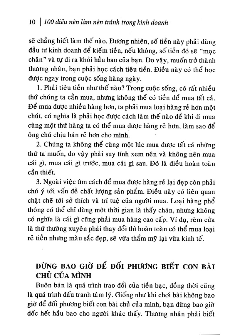 100 Điều Nên Làm, Nên Tránh Trong Kinh Doanh