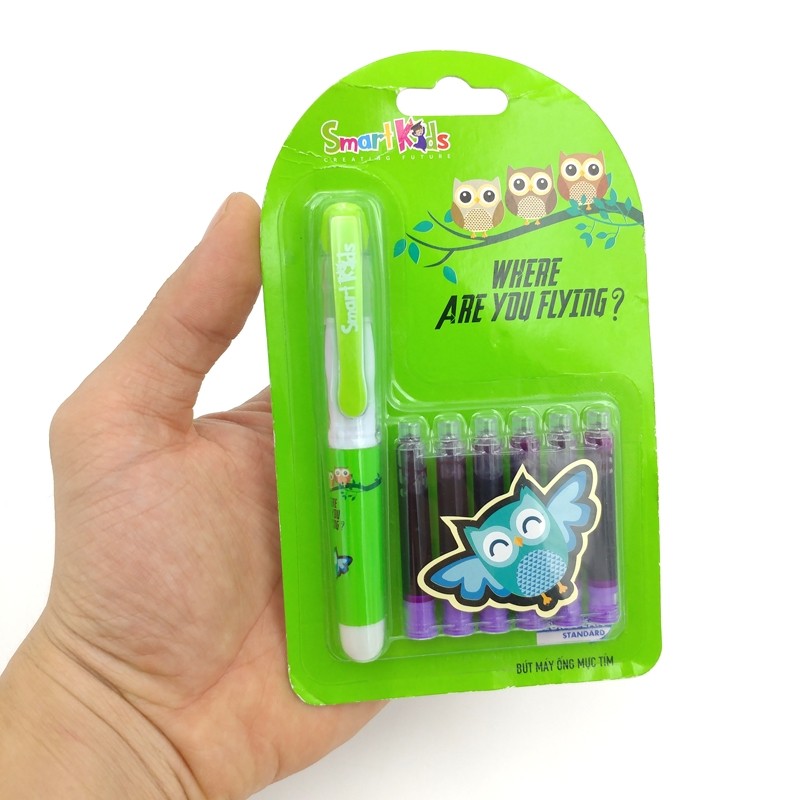 Combo Bút và 6 Ống Mực Tím Rời Smart Kids SK-CFP002