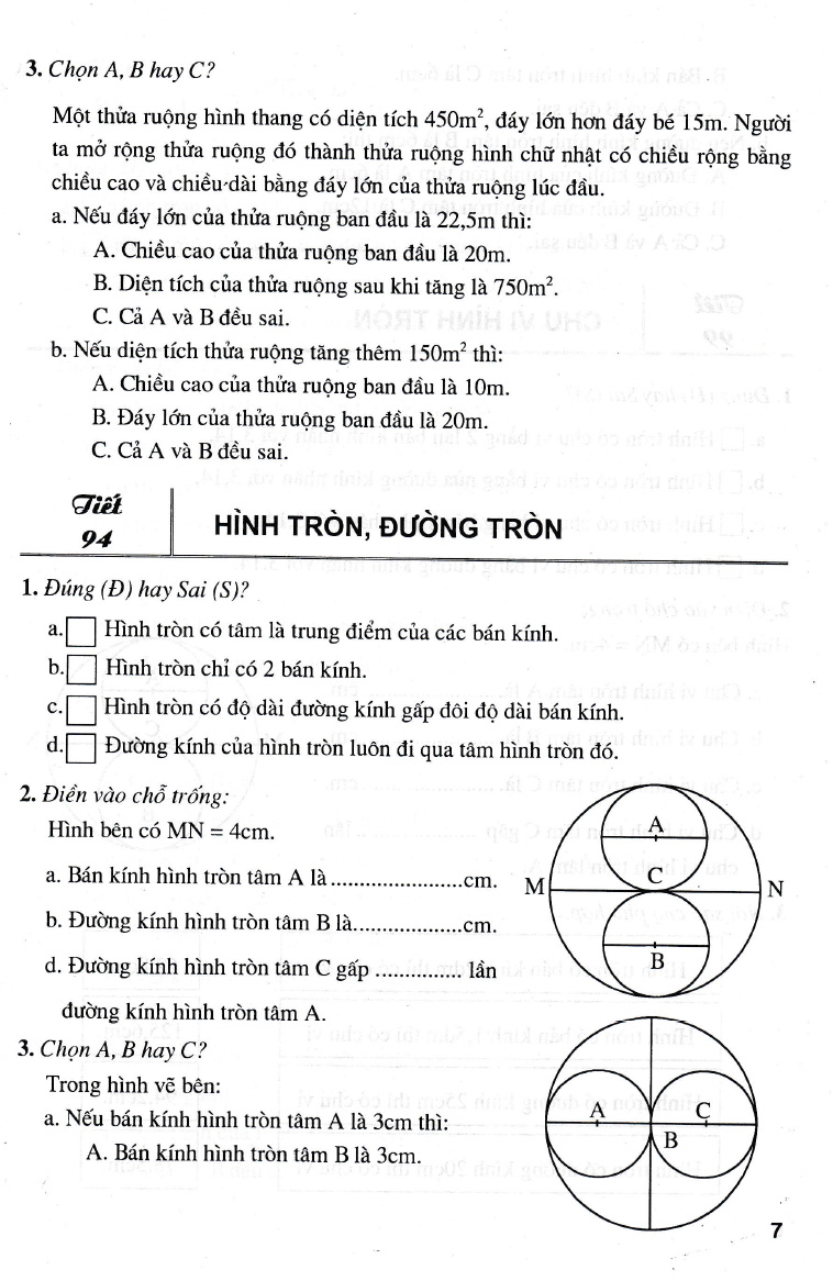 Bài Tập Trắc Nghiệm Hay Và Khó Toán Lớp 5 Tập 2
