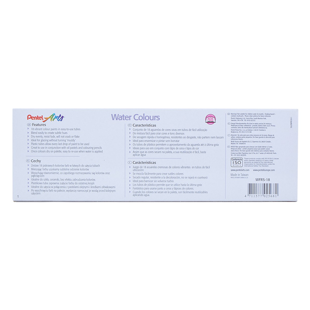Màu Nước 18 Màu Pentel WFRS