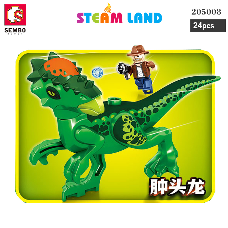 Đồ Chơi Lego Khủng Long Dilophosaurus Xanh Lục-Sembo-205008