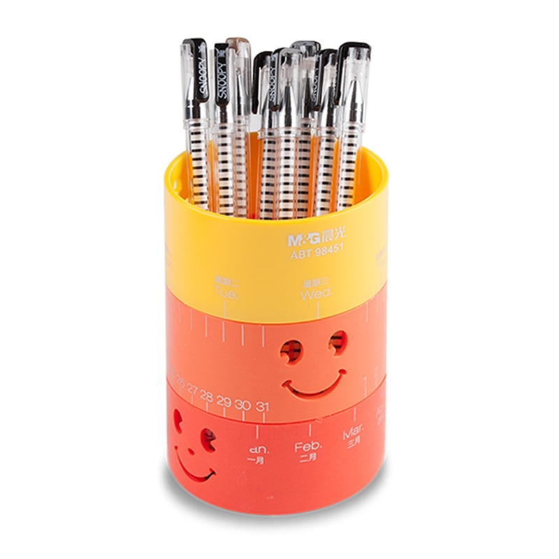 Ống Cắm Bút Nhựa Tròn M&G ABT98451 In Hình Mặt Cười