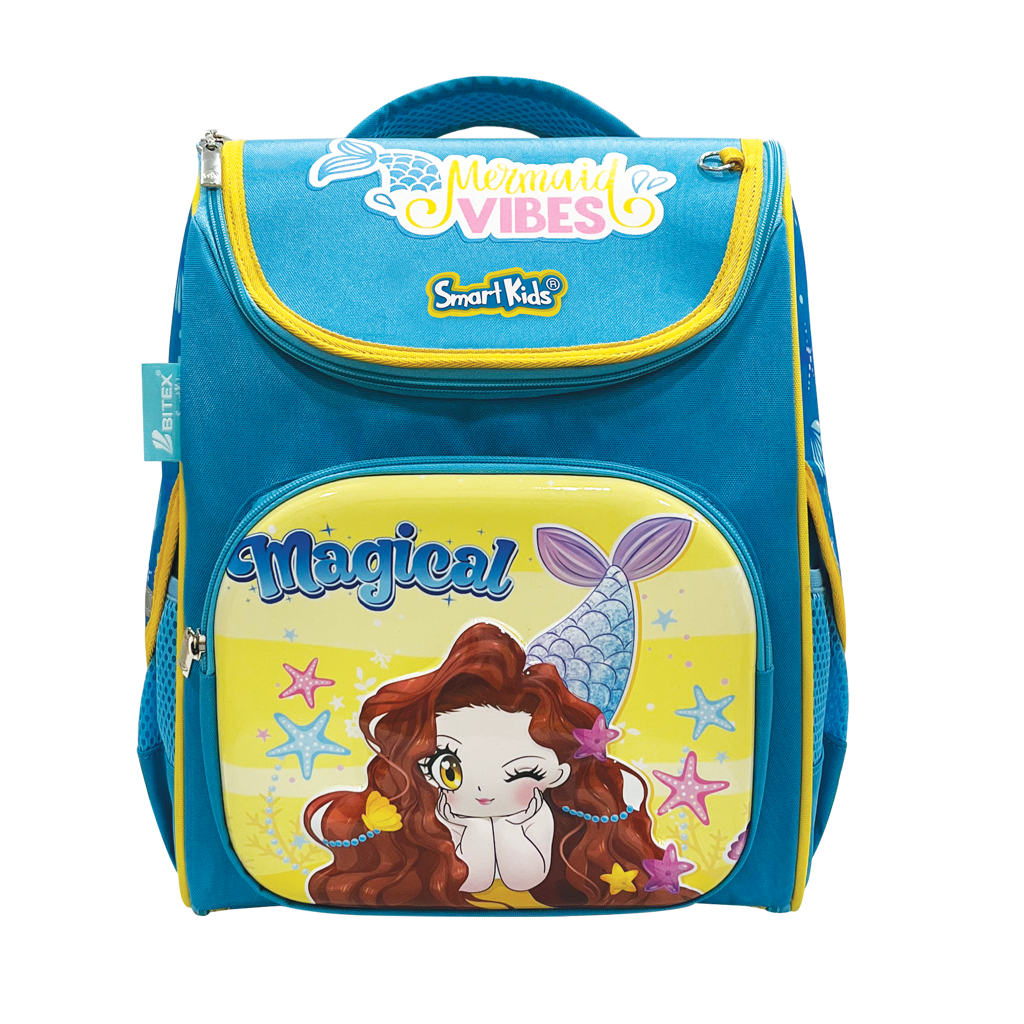 Ba Lô Chống Gù Smartkids Fancy World-Mermaid B-033 Màu Xanh Nhạt