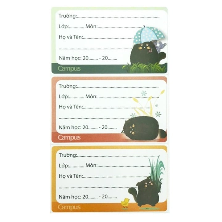 Nhãn Vở Campus Meo 6372