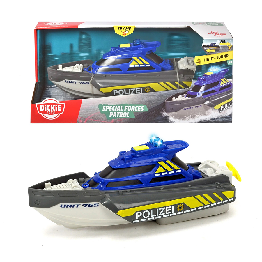 Đồ Chơi Cano Cảnh Sát DICKIE TOYS Special Forces Patrol