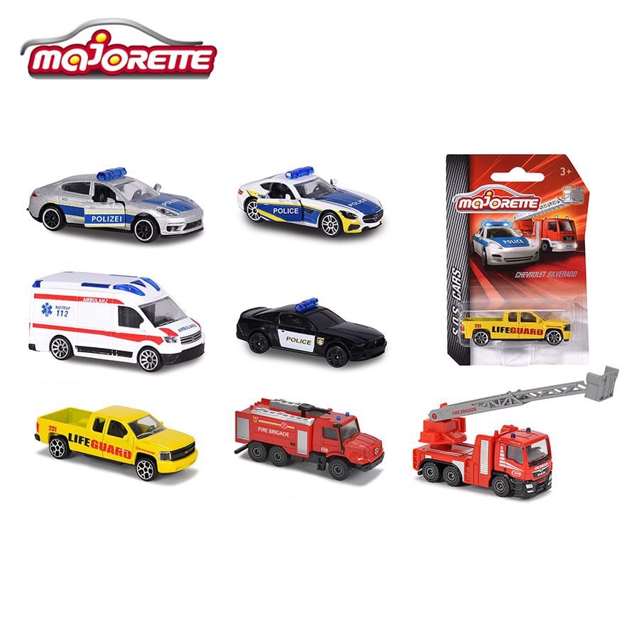 Đồ Chơi Mô Hình 212057181038 Xe Cứu Hộ Majorette S.O.S. Assortment 6-Asst