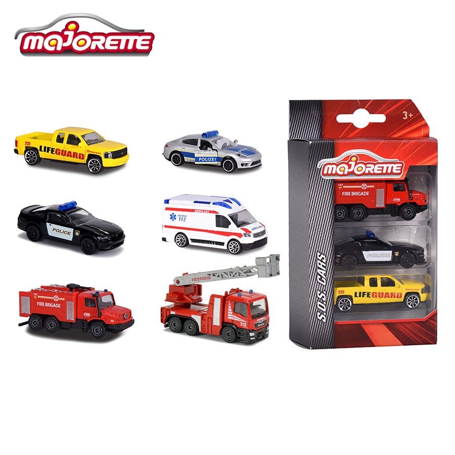 Đồ Chơi Bộ 3 Xe Mô Hình Cứu Hộ Majorette S.O.S. 3 Pieces Set 212057261