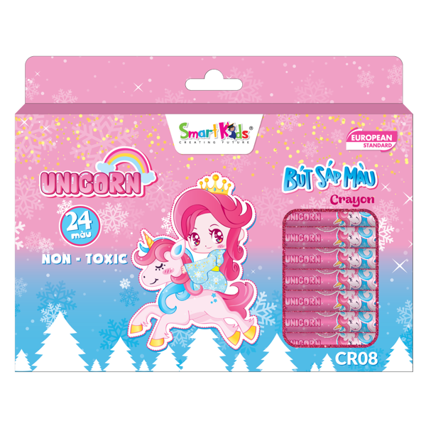 Sáp Màu Smart Kids Unicorn 24 Màu CR08