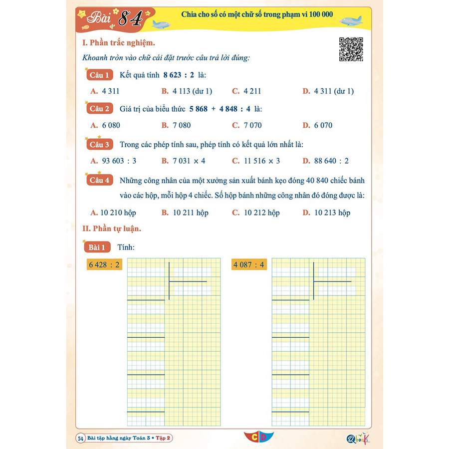 Bài Tập Hằng Ngày Toán Lớp 3 Tập 2 (Chương Trình SGK Cánh Diều)