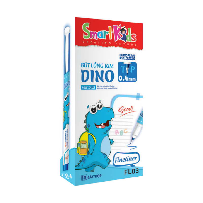 Bút Lông Kim Smart Kids Dino FL03 Mực Xanh