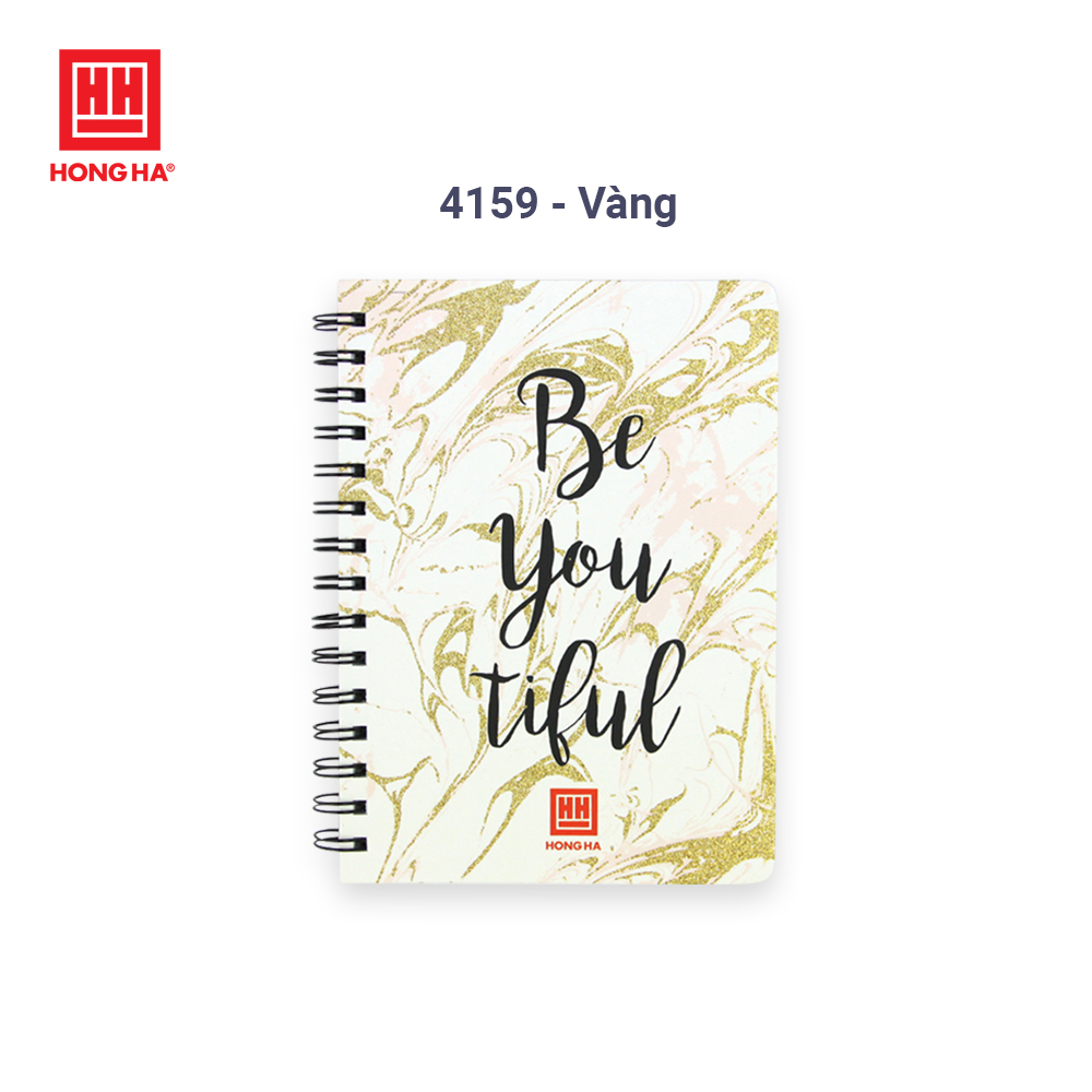 Sổ Lò Xo A6 Hồng Hà 200 Trang 4160 Glitter Bìa Phát Sáng