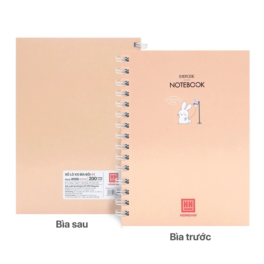 Sổ Lò Xo Bìa Bồi A5 Hồng Hà 200 Trang 4006