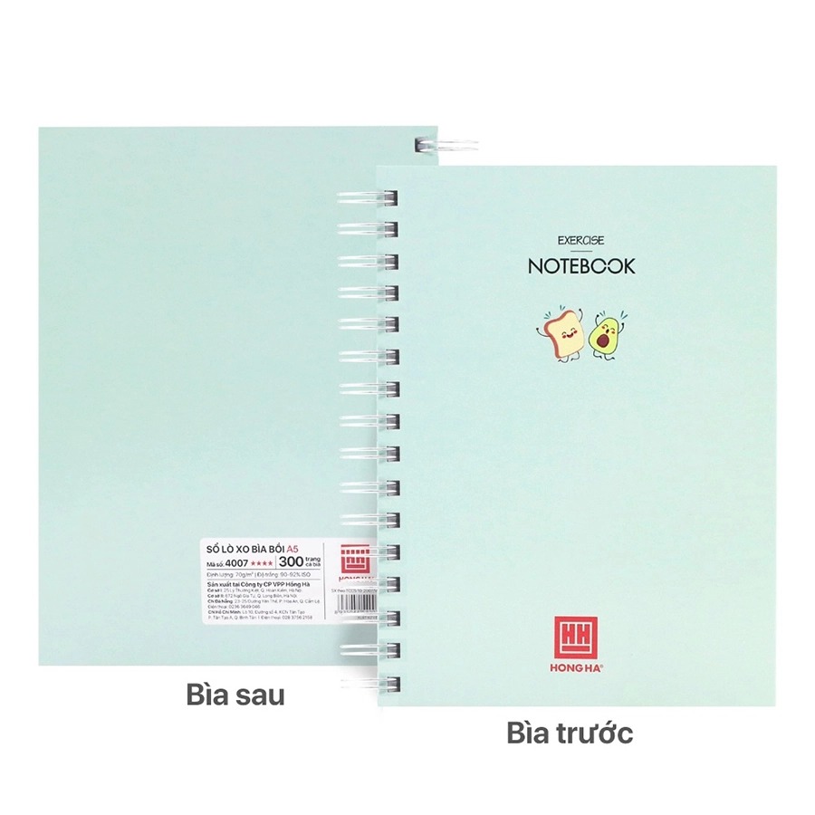 Sổ Lò Xo Bìa Bồi A5 Hồng Hà 300 Trang 4007
